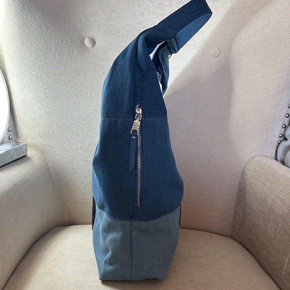 Steve Madden Denim and Black Hobo Bag With small Crossbody bag inside - Picture 11 of 12